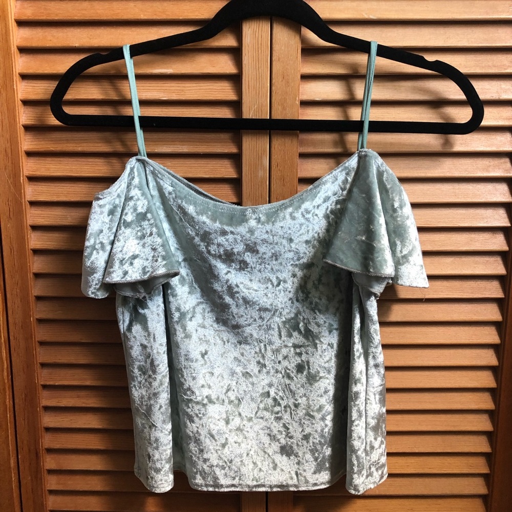 Velvet off the shoulder top